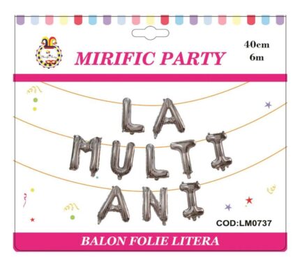 Baloane litere argintii