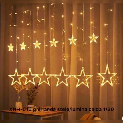 Carniz 3m stele mari și mici lumina calda